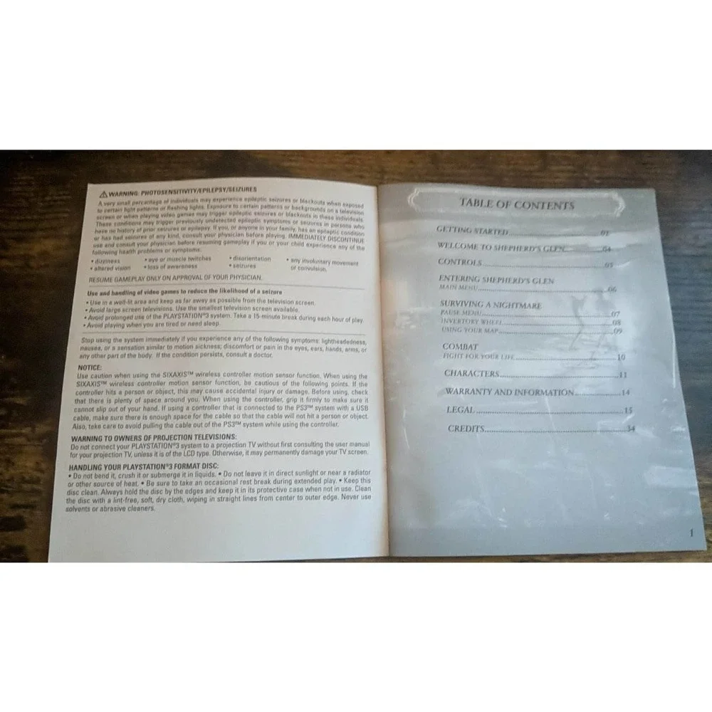 Silent Hill: Homecoming Video Game Konami (Playstation 3) Manual Only
